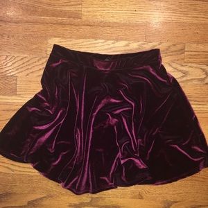 Red Velvet circle skirt/skater